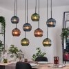 Koyoto Hängeleuchte Glas 20 cm Naturfarben, Schwarz, 8-flammig