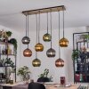 Koyoto Hängeleuchte Glas 20 cm Naturfarben, Schwarz, 8-flammig