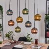 Koyoto Hängeleuchte Glas 20 cm Naturfarben, Schwarz, 8-flammig