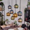 Koyoto Hängeleuchte Glas 20 cm Naturfarben, Schwarz, 8-flammig
