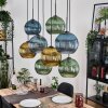 Koyoto Hängeleuchte Glas 25 cm Naturfarben, Schwarz, 8-flammig
