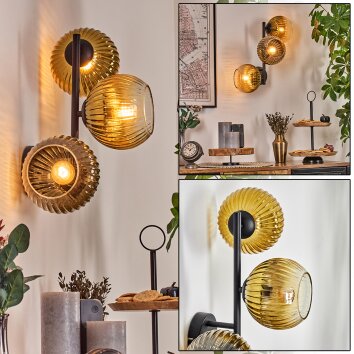 Koyoto Wandleuchte Glas 15 cm Gold, Klar, 3-flammig Koyoto Wandleuchte Glas 15 cm Gold, Klar, 3-flammig