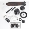 Mosstena Deckenventilator mit Beleuchtung LED Holz dunkel, Schwarz, 1-flammig, Fernbedienung