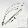Codecreo Stehleuchte Nickel-Matt, Schwarz, Weiß, 3-flammig