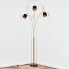Alsen Stehleuchte Messing, Schwarz, 3-flammig