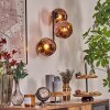 Ripoll Wandleuchte Glas 15 cm Kupferfarben, 3-flammig
