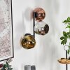 Ripoll Wandleuchte Glas 15 cm Chrom, Gold, Kupferfarben, Rauchfarben, 3-flammig