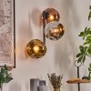 Ripoll Wandleuchte Glas 15 cm Chrom, Gold, Kupferfarben, Rauchfarben, 3-flammig