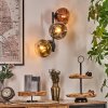 Ripoll Wandleuchte Glas 15 cm Chrom, Gold, Klar, Kupferfarben, Rauchfarben, 3-flammig