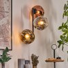 Ripoll Wandleuchte Glas 15 cm Chrom, Gold, Klar, Kupferfarben, Rauchfarben, 3-flammig