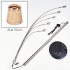 Lindberg Stehleuchte Nickel-Matt, Schwarz, 5-flammig