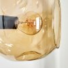 Ripoll Wandleuchte Glas 15 cm Bernsteinfarben, Klar, Rauchfarben, 3-flammig