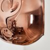 Ripoll Wandleuchte Glas 15 cm Chrom, Kupferfarben, Rauchfarben, 3-flammig