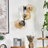 Ripoll Wandleuchte Glas 15 cm Bernsteinfarben, 3-flammig