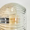 Ripoll Wandleuchte Glas 15 cm Bernsteinfarben, Klar, Rauchfarben, 3-flammig