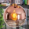 Koyoto Hängeleuchte Glas 25 cm Klar, Kupferfarben, 3-flammig