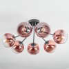 Koyoto Deckenleuchte Glas 15 cm Klar, Kupferfarben, 7-flammig