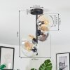 Koyoto Deckenleuchte Glas 15 cm Bernsteinfarben, Klar, Rauchfarben, 4-flammig