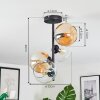 Koyoto Deckenleuchte Glas 15 cm Bernsteinfarben, Klar, 4-flammig