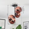 Koyoto Deckenleuchte Glas 15 cm Kupferfarben, 4-flammig