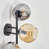 Ripoll Wandleuchte Glas 15 cm Bernsteinfarben, Rauchfarben, 3-flammig