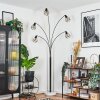 Yaak Stehleuchte Chrom, Schwarz, Weiß, 5-flammig