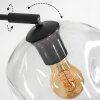 Ripoll Stehleuchte Glas 20 cm Schwarz, 1-flammig