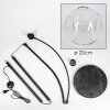 Ripoll Stehleuchte Glas 20 cm Schwarz, 1-flammig