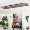 Tandragee Deckenleuchte LED Holzoptik, Schwarz, 1-flammig, Fernbedienung