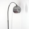 Ripoll Bogenstehlampe Glas 25 cm Schwarz, 1-flammig