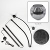 Ripoll Stehleuchte Glas 25 cm Schwarz, 1-flammig