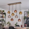 Ripoll Hängeleuchte Glas 20 cm Naturfarben, Schwarz, 8-flammig