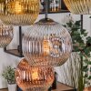 Ripoll Hängeleuchte Glas 20 cm Naturfarben, Schwarz, 8-flammig