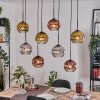 Ripoll Hängeleuchte Glas 20 cm Naturfarben, Schwarz, 8-flammig