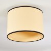 Chellas Deckenleuchte Glas 40 cm Naturfarben, Schwarz, 1-flammig