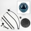 Ripoll Stehleuchte Glas 20 cm Schwarz, 1-flammig