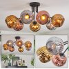 Ripoll Deckenleuchte Glas 15 cm Chrom, Gold, Kupferfarben, Rauchfarben, 7-flammig