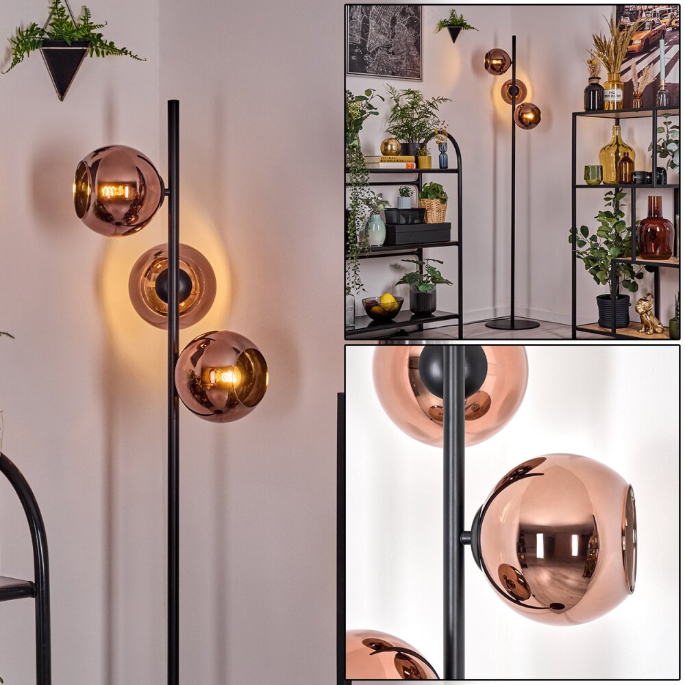 Koyoto Stehleuchte Glas 15 cm Kupferfarben, 3-flammig main product photo