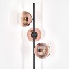 Koyoto Stehleuchte Glas 15 cm Klar, Kupferfarben, 3-flammig