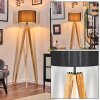 Soungou Stehleuchte 38 cm Naturfarben, Schwarz, 1-flammig