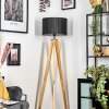 Soungou Stehleuchte 38 cm Naturfarben, Schwarz, 1-flammig