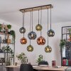 Ripoll Hängeleuchte Glas 20 cm, 25 cm Naturfarben, Schwarz, 8-flammig
