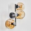 Ripoll Wandleuchte Glas 15 cm Bernsteinfarben, 3-flammig