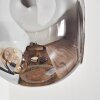 Ripoll Wandleuchte Glas 15 cm Bernsteinfarben, Rauchfarben, 3-flammig