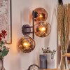Ripoll Wandleuchte Glas 15 cm Klar, Kupferfarben, 3-flammig