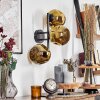 Ripoll Wandleuchte Glas 15 cm Gold, 3-flammig