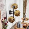 Koyoto Wandleuchte Glas 15 cm Gold, 3-flammig