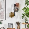 Ripoll Wandleuchte Glas 15 cm Chrom, Gold, Klar, Kupferfarben, Rauchfarben, 3-flammig