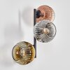 Ripoll Wandleuchte Glas 15 cm Chrom, Gold, Klar, Kupferfarben, Rauchfarben, 3-flammig