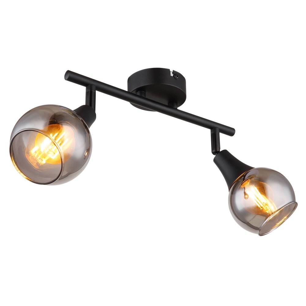 Globo Glyptar Deckenleuchte Schwarz, 2-flammig main product photo